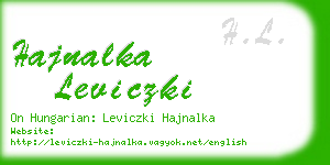 hajnalka leviczki business card